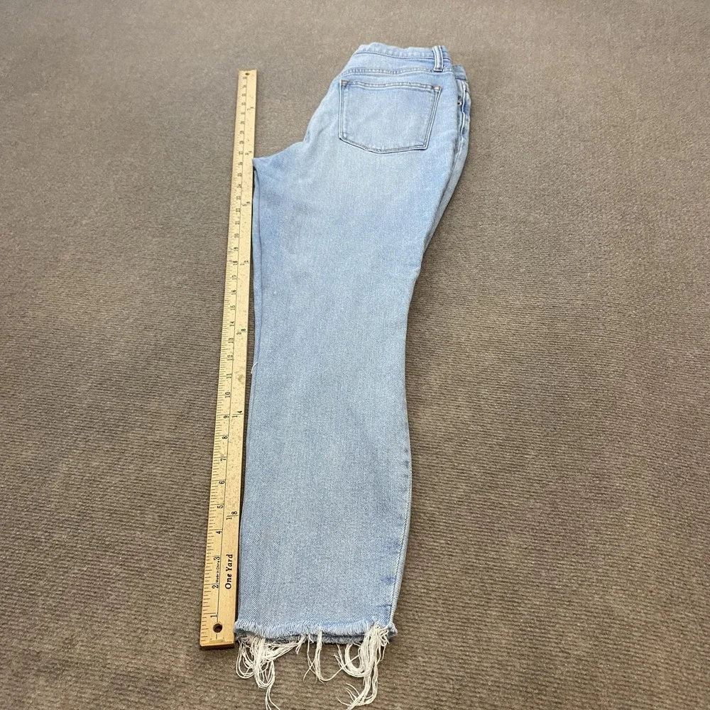 J.Crew‎ Jeans Womens 28 Light Blue 10in High-Rise Skinny Distressed Raw Hem